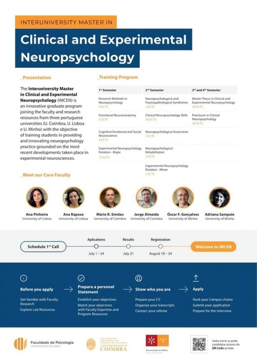 Interuniversity Master in Clinical and Experimental Neuropsychology Applications are almost open!